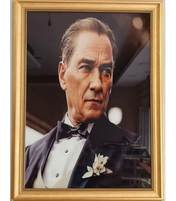Atatürk 50*70 Tablo  Çerçeve ve Camlı 
