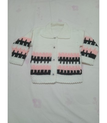 Bebek el örgüsü ceket kapşonlu 