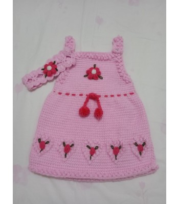 Bebek el örgüsü elbise 