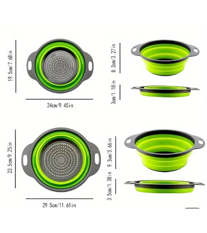 2 adet Katlanabilir Süzgeçler Katlanabilir Elek Yuvarlak 2 adet Katlanabilir Süzgeçler Katlanabilir Elek Yuvarlak